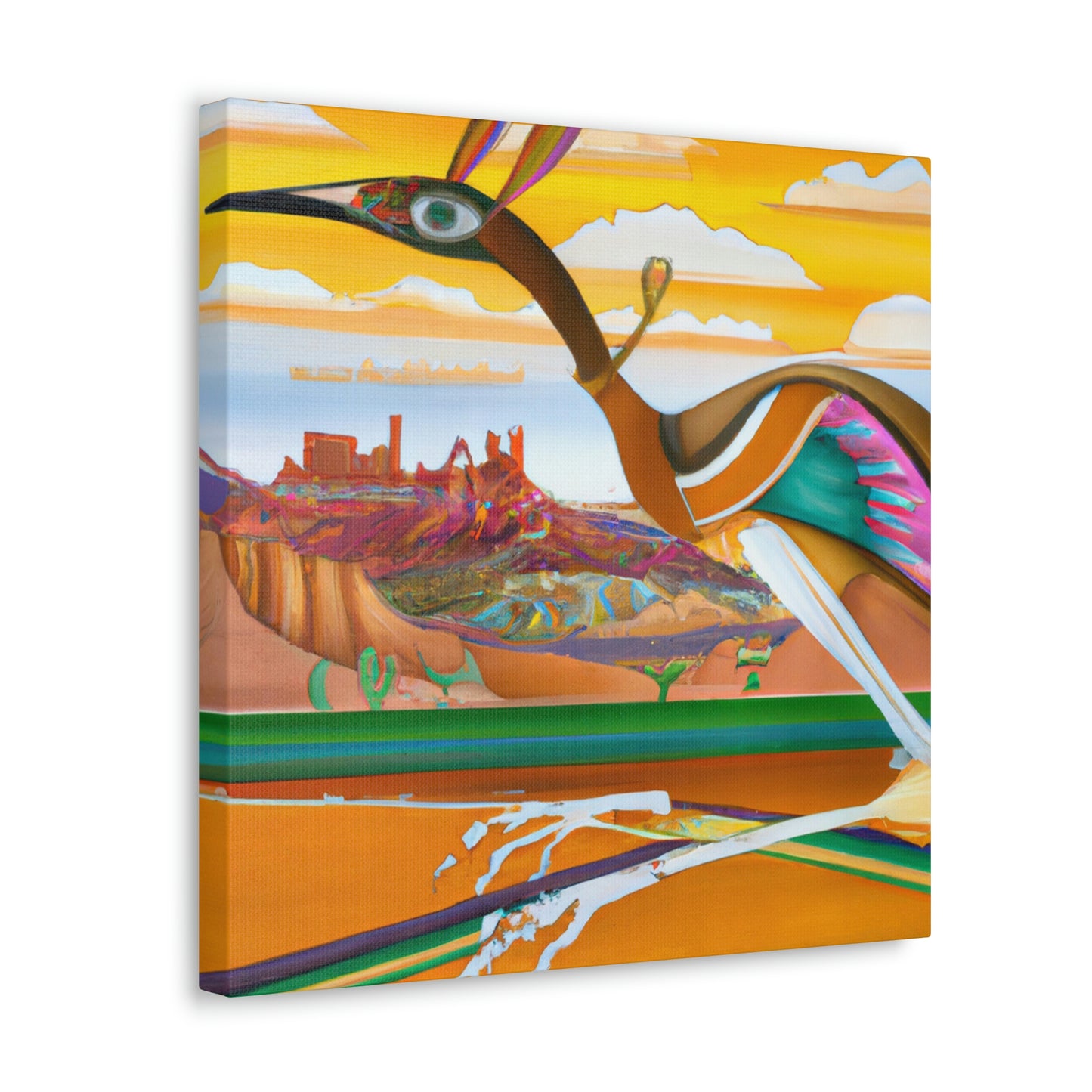 Roadrunner Art Deco - Canvas