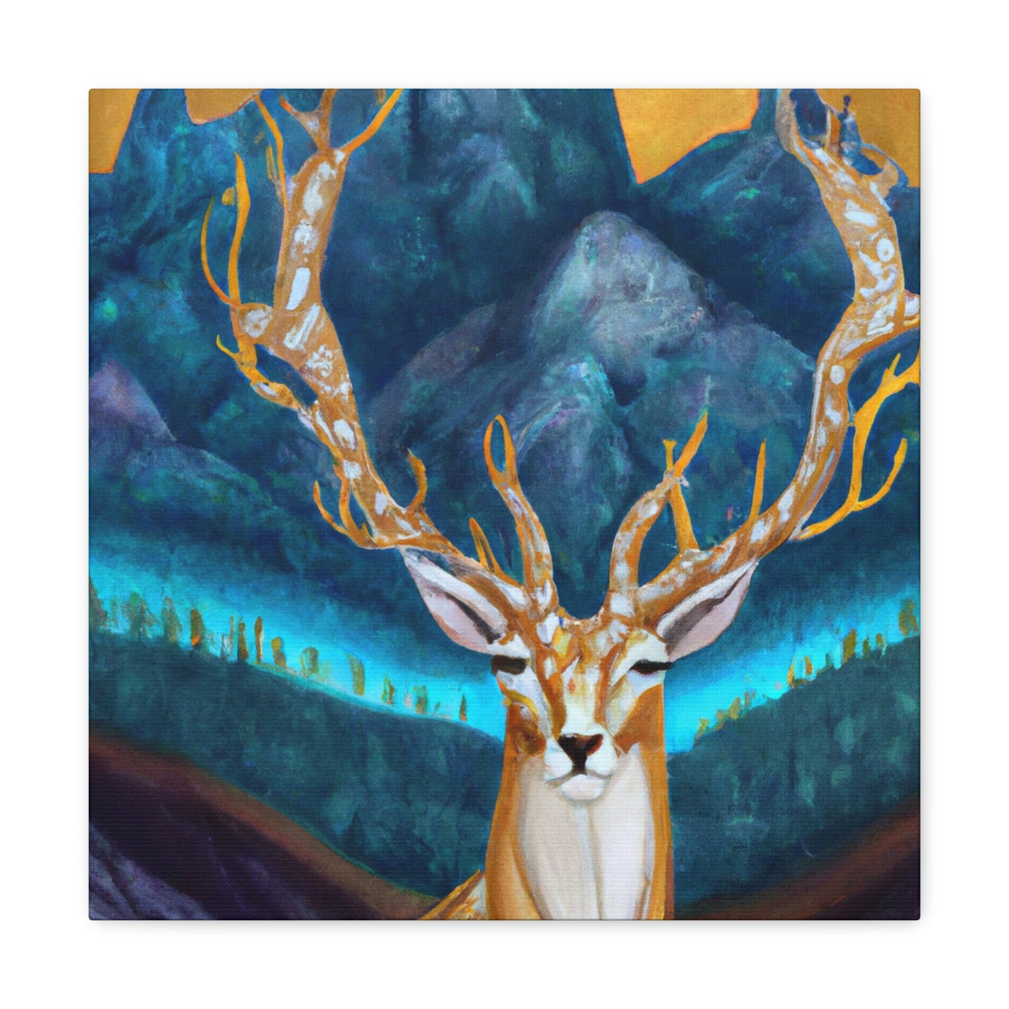 Deer in Deco Style - Canvas