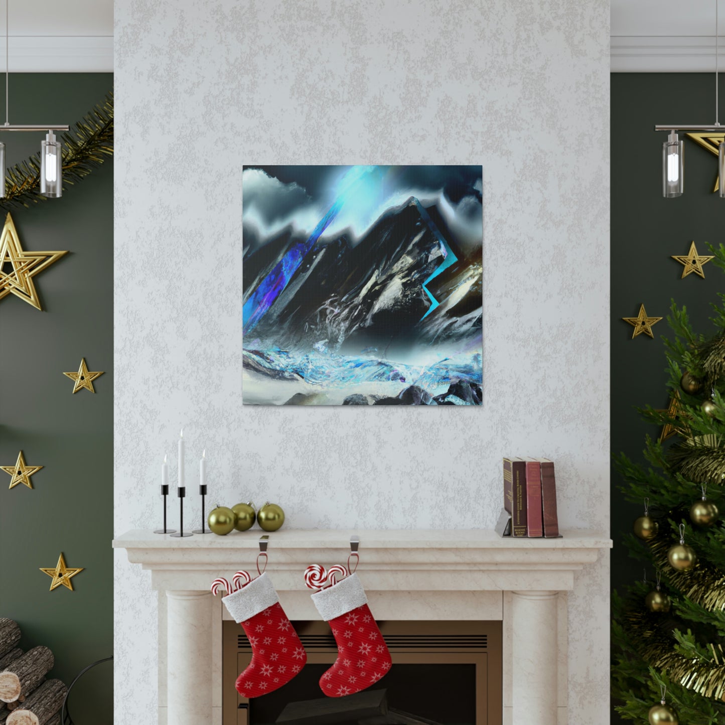 Snowy Mountain Majesty - Canvas