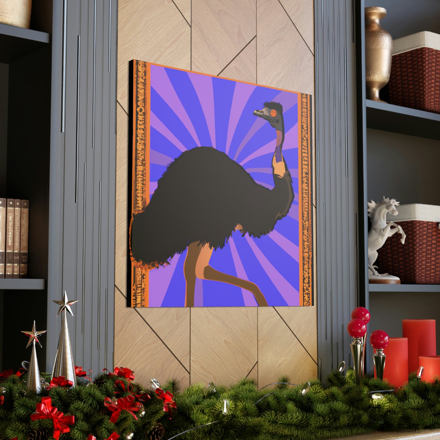 "Emu in Artful Flight" - Canvas