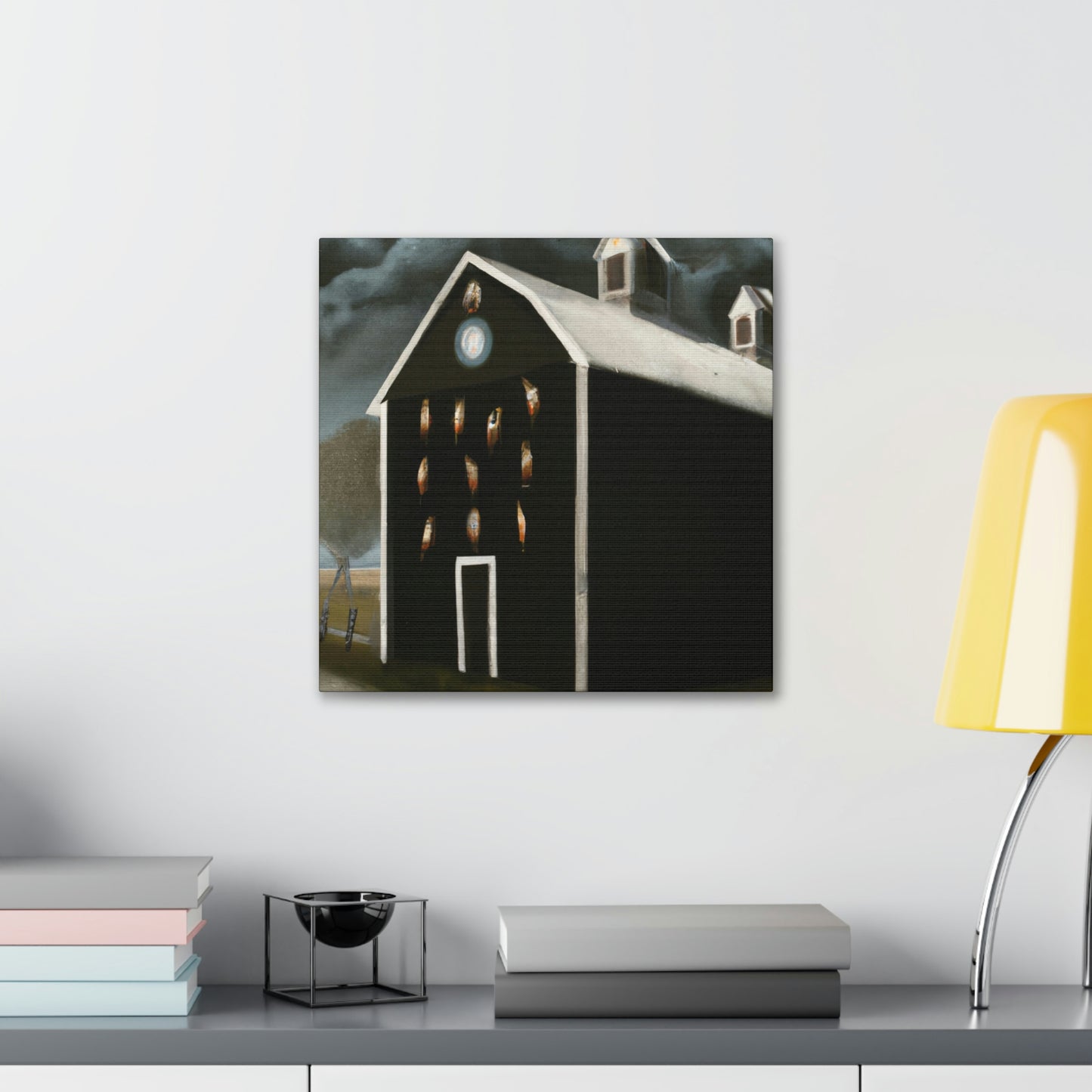 Barns in Art Deco - Canvas