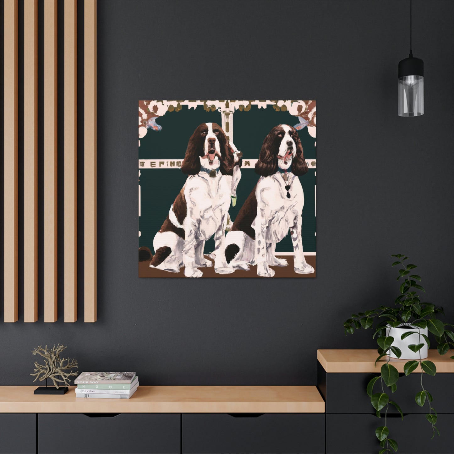 "Sprightly Springers Sparkle" - Canvas