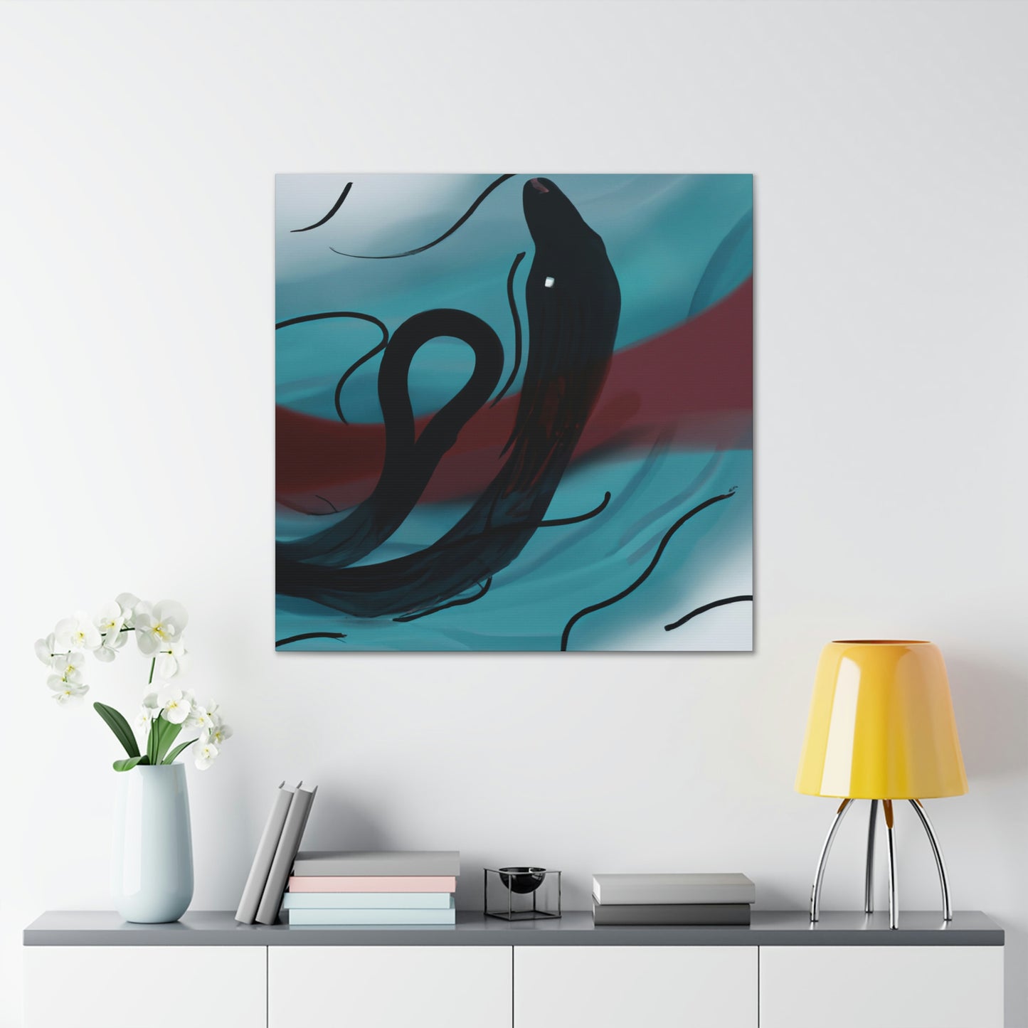 "Eels in Abstract Form" - Canvas