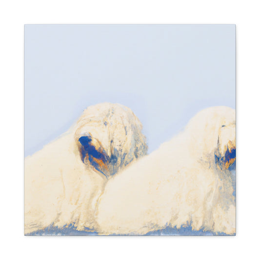 Old English Sheepdog Freedom - Canvas