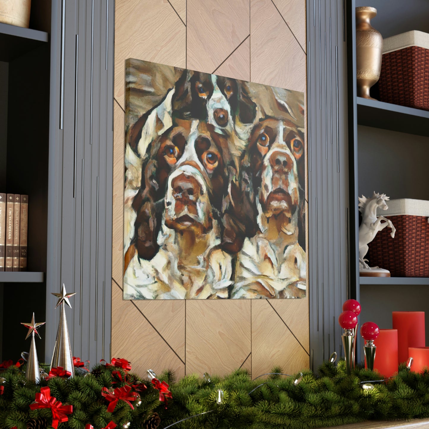 English Springer Watching - Canvas