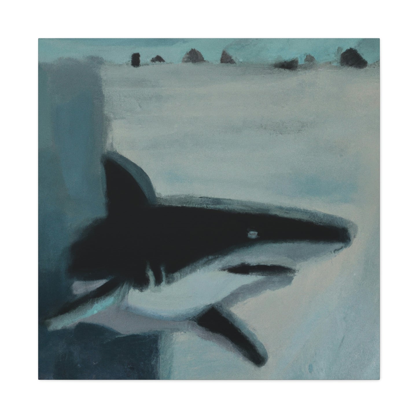 "The Shark's Abstract Symphony" - Canvas