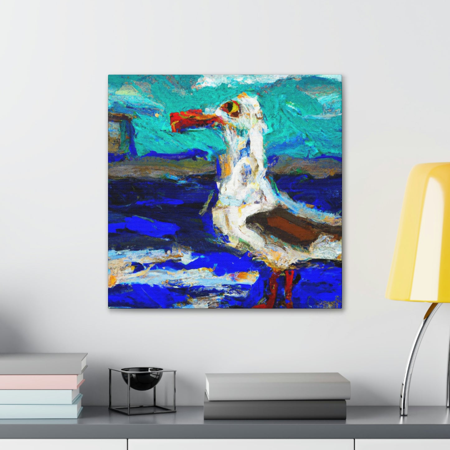 "Seagulls on the Beach" - Canvas