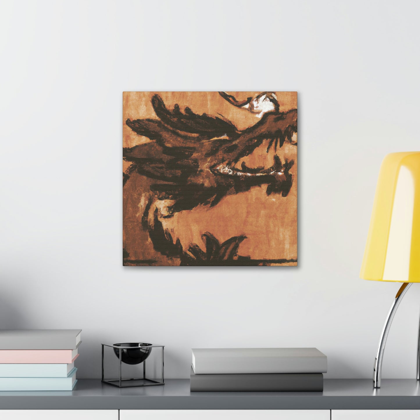 "Dragon In Cloudscape" - Canvas