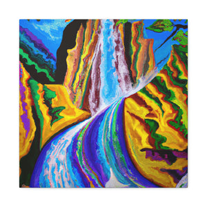 Waterfall in Expressionism - Canvas