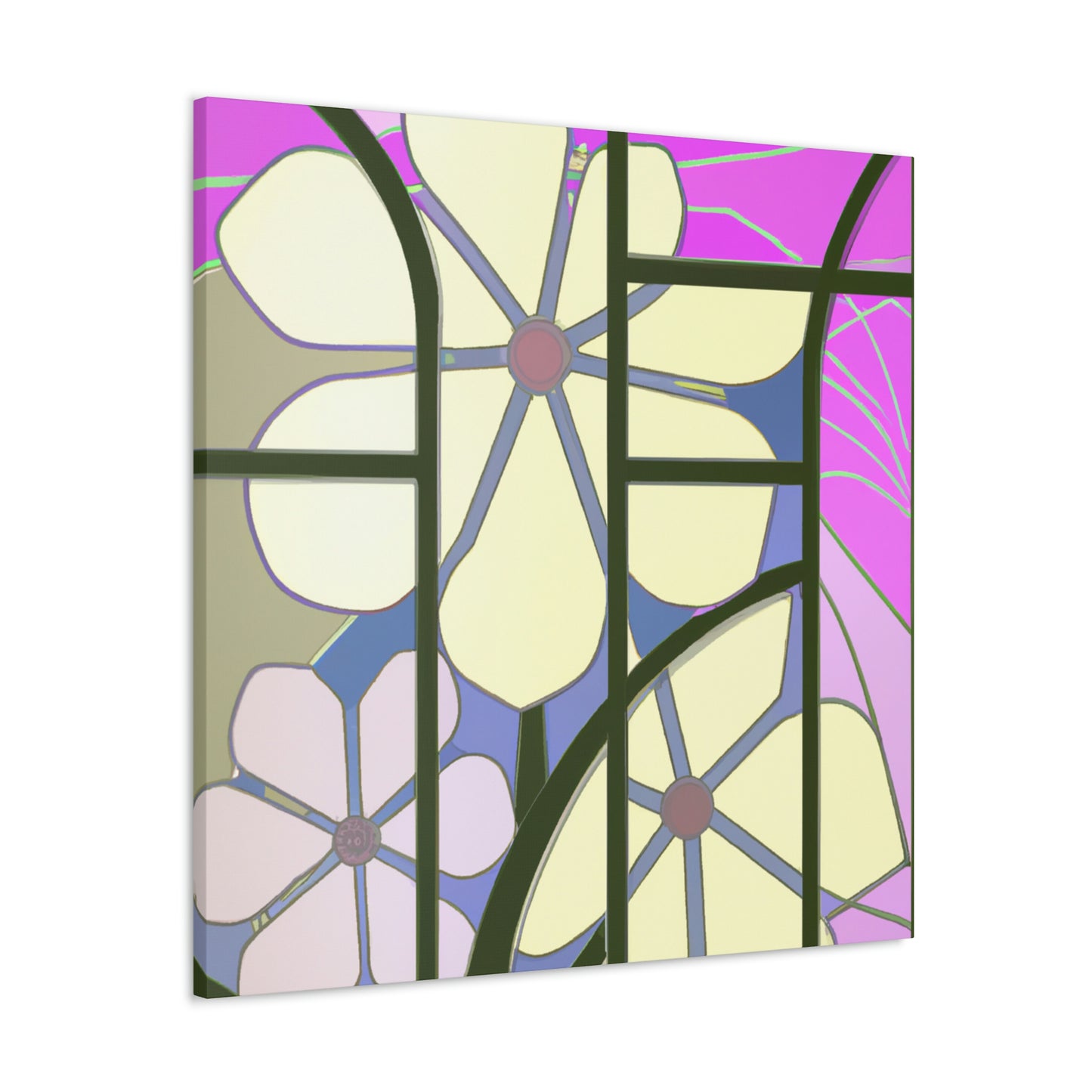 "Eye-Catching Deco Dogwood" - Canvas