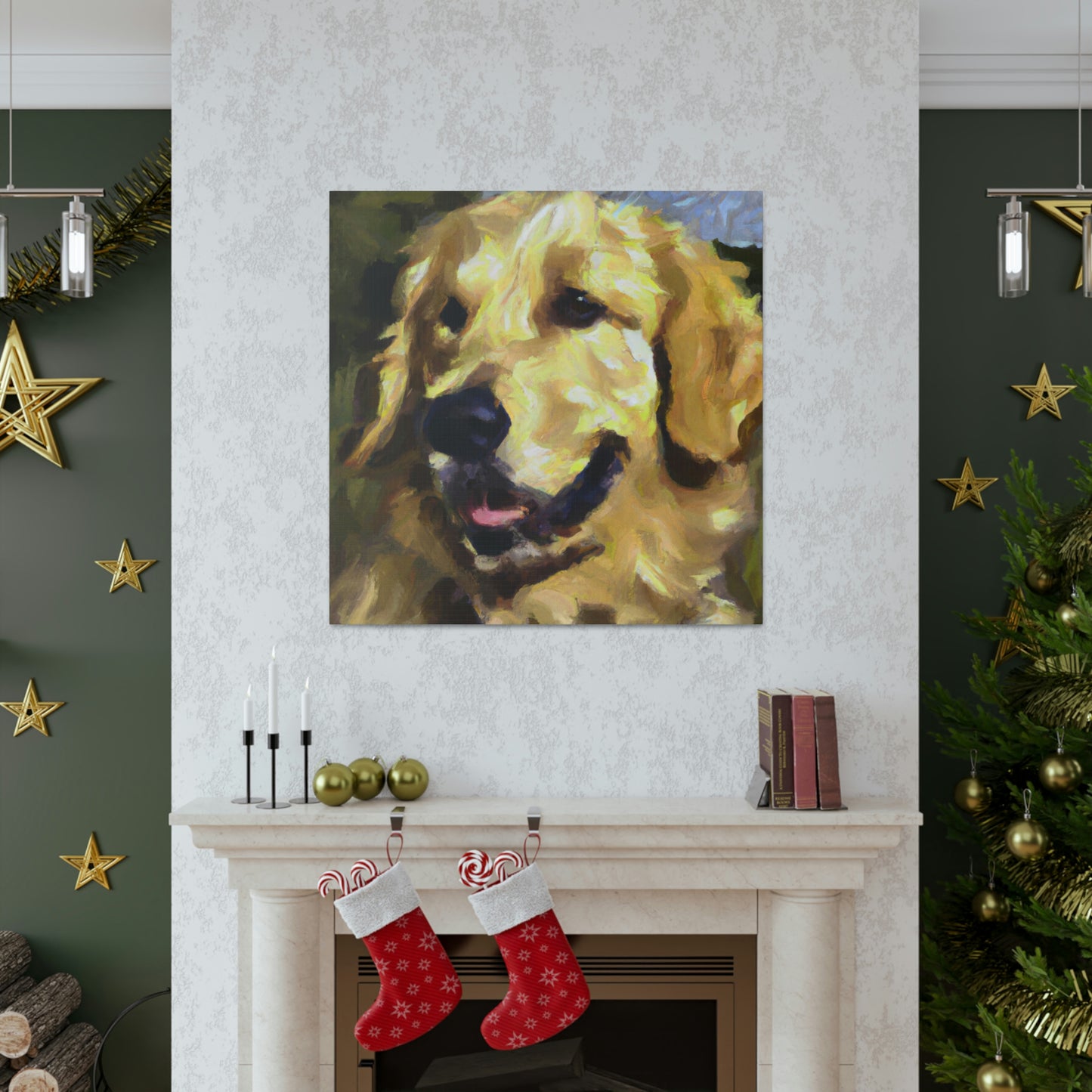 Golden Retriever Surrealism - Canvas