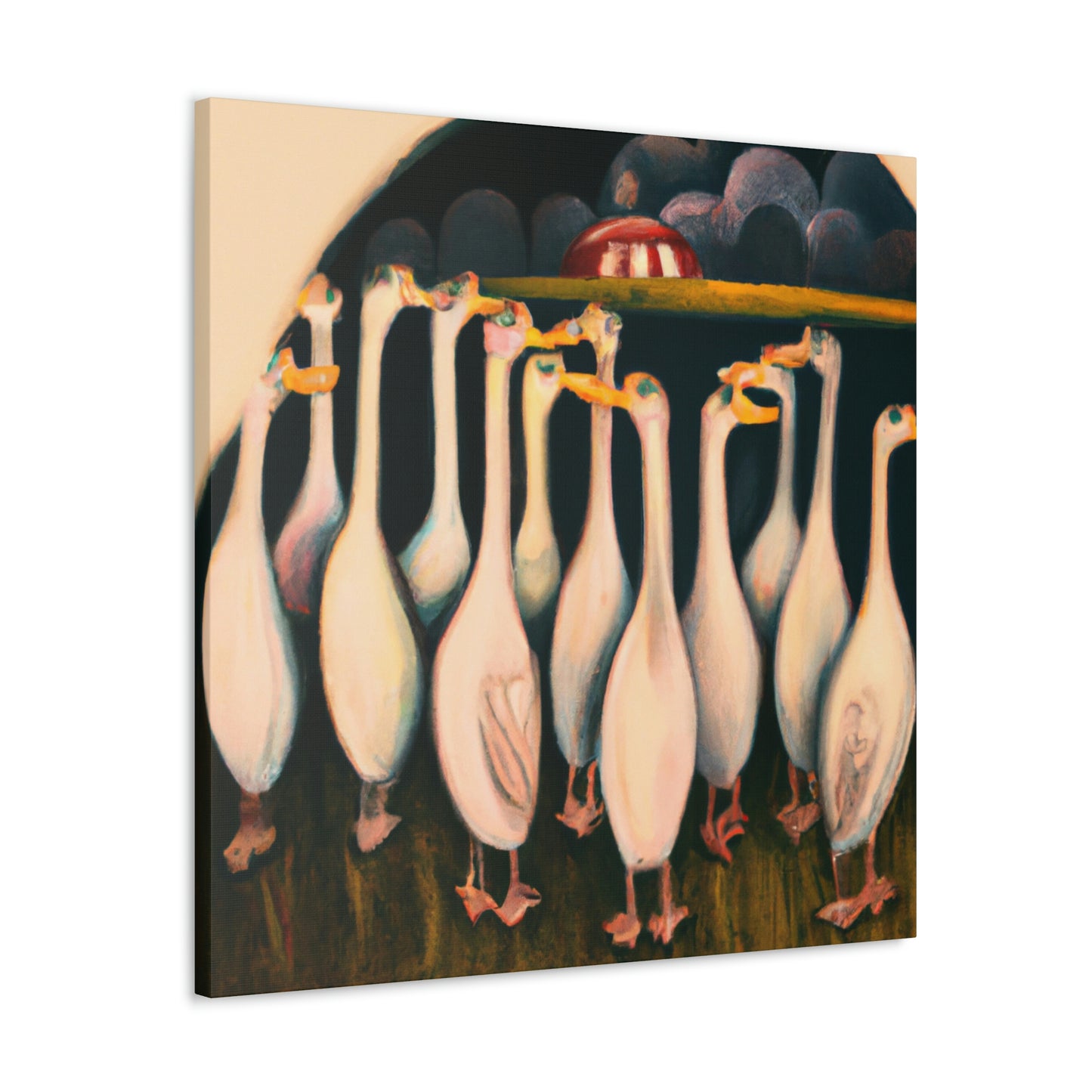 "Geese in Flight, Sunlit" - Canvas