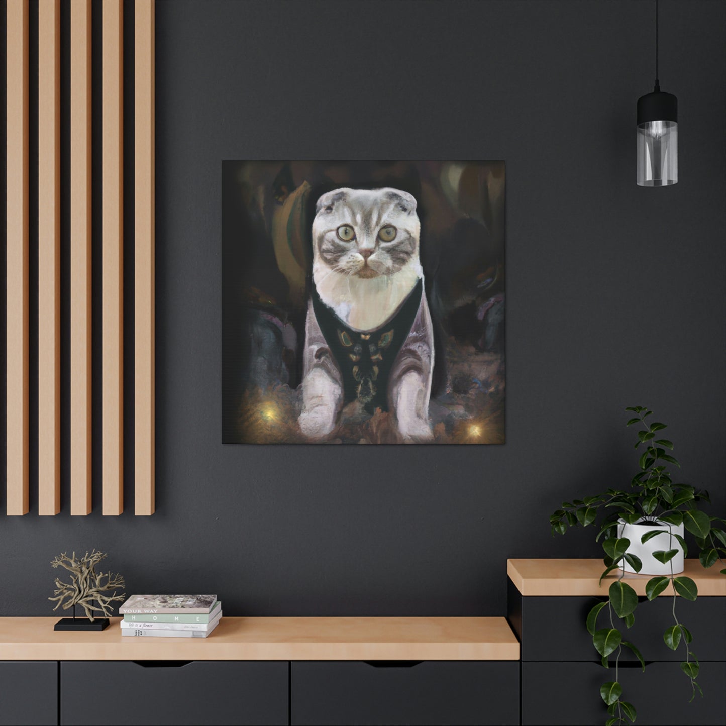 Feline Art Deco Splendor - Canvas