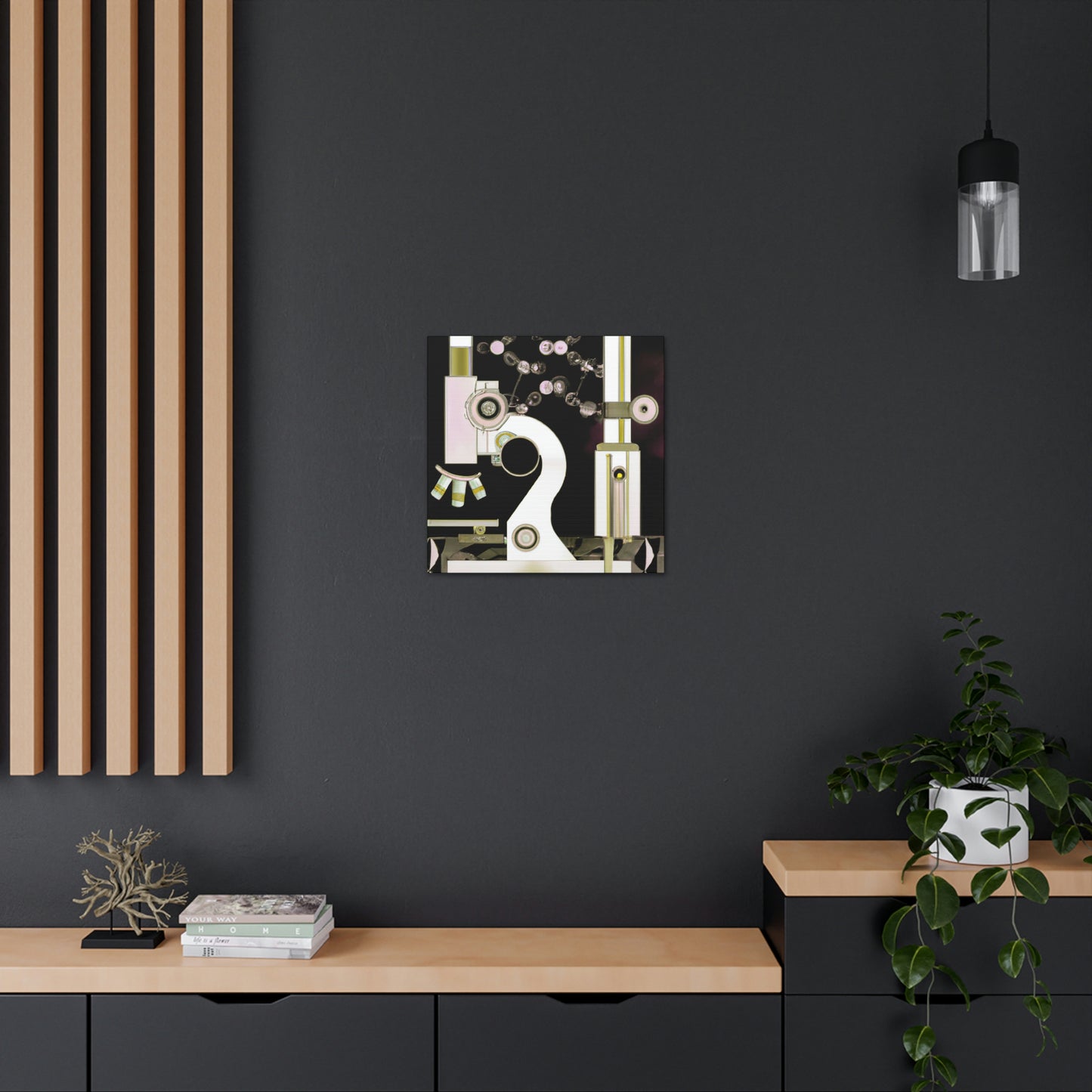 "Microscope Mastery Deco" - Canvas