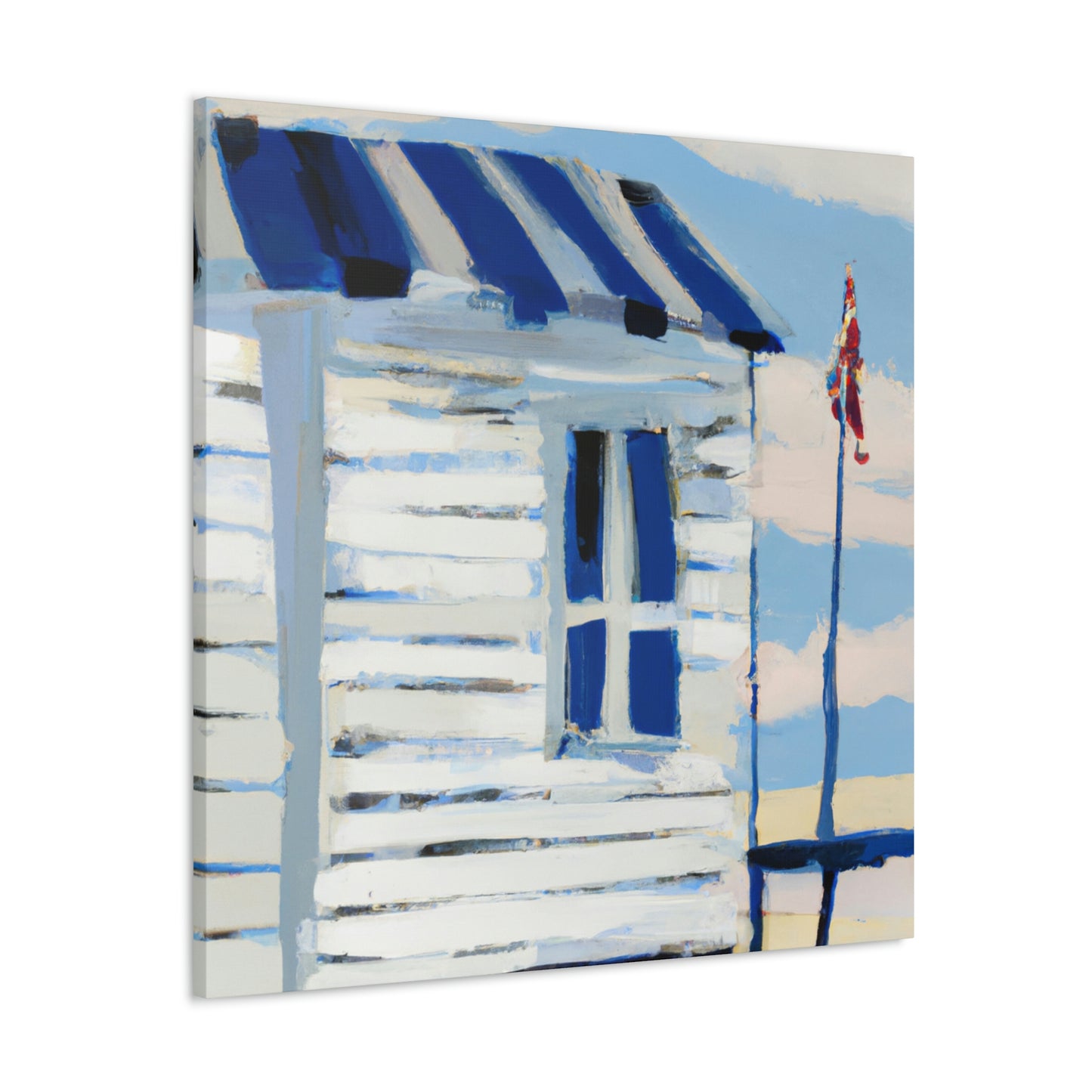 "Beach Hut Expressionism" - Canvas