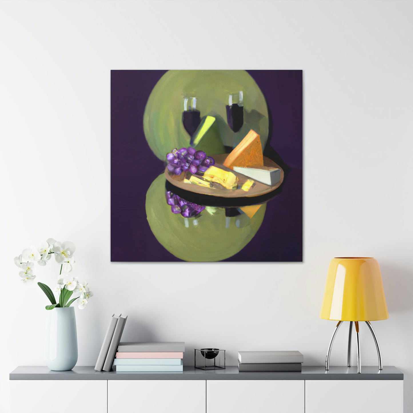 Grapes and Cheese Feast - Canvas