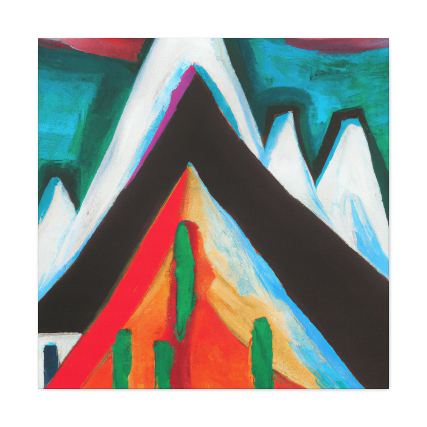 Mountain Abstract Expressionism - Canvas