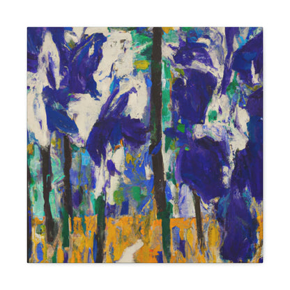 "Iris in Abstraction". - Canvas