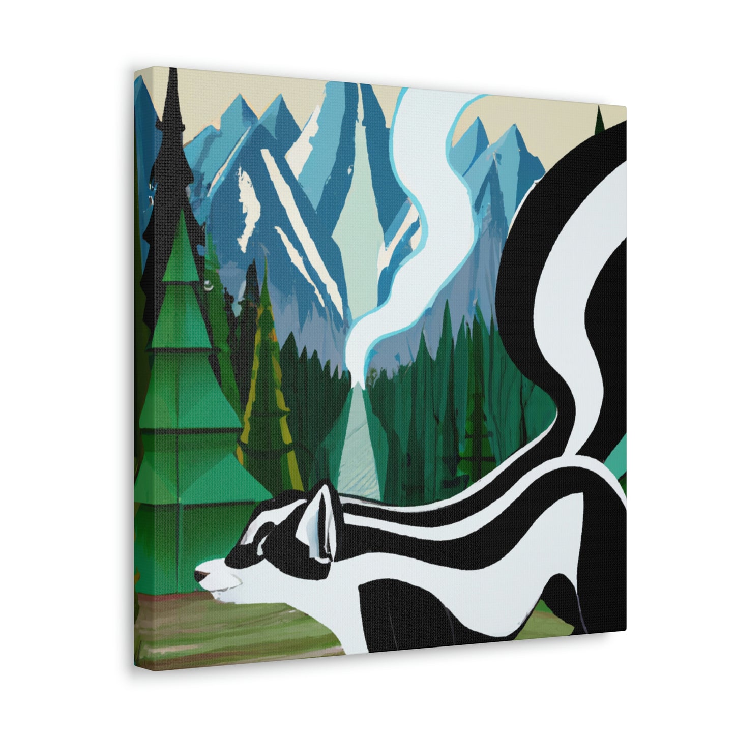 Skunk in Art Deco - Canvas