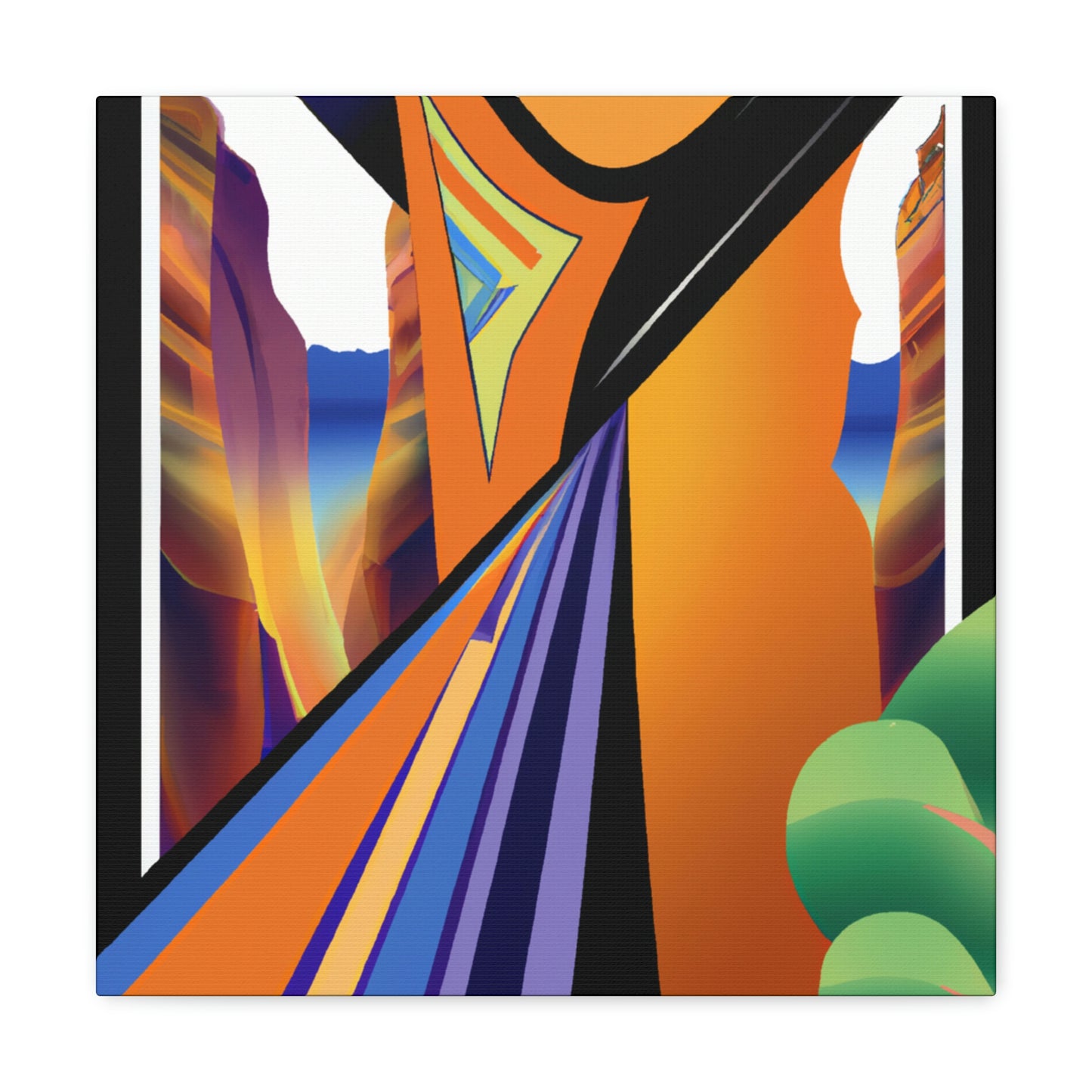 "Deco Grandeur of Canyons" - Canvas