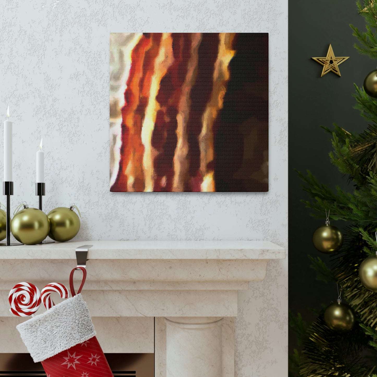 "Sizzling Bacon Delight" - Canvas