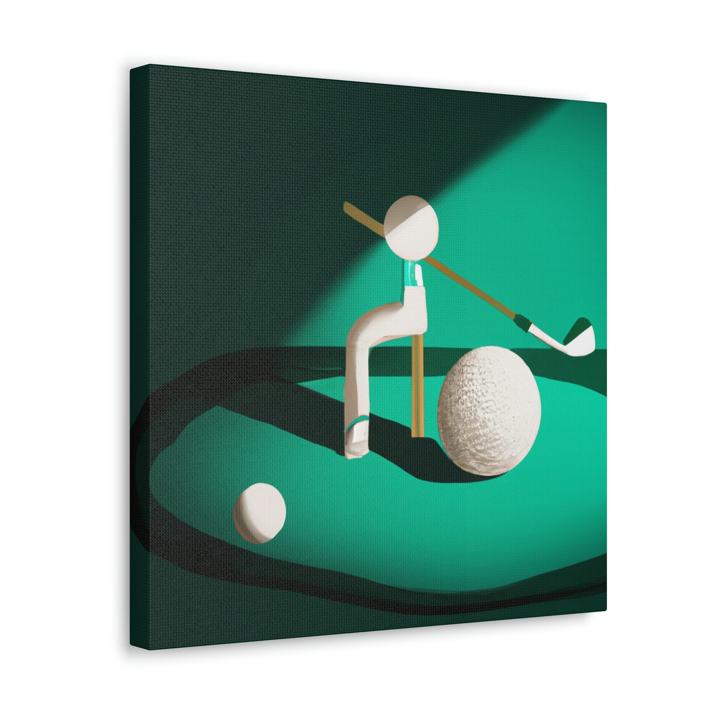 Golfing In Minimalism - Canvas