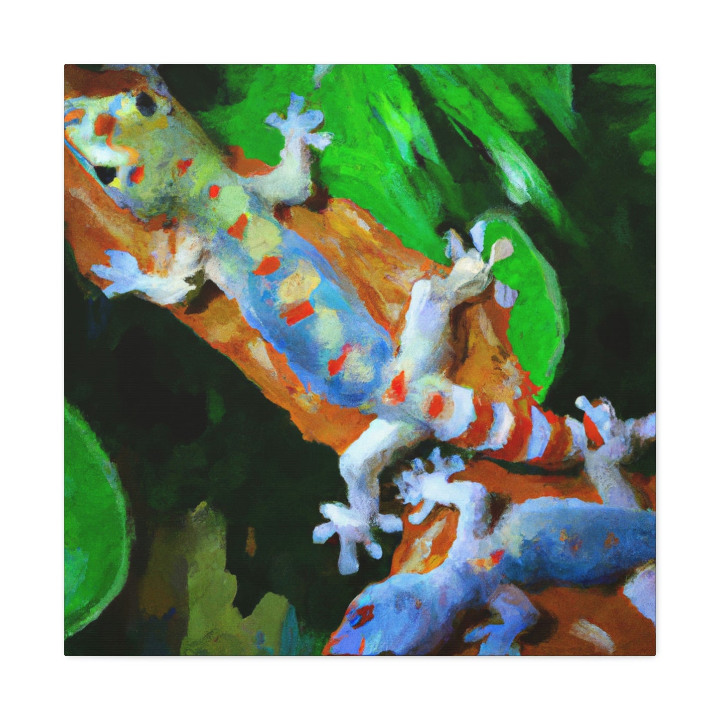 Geckos in Impressionism - Canvas