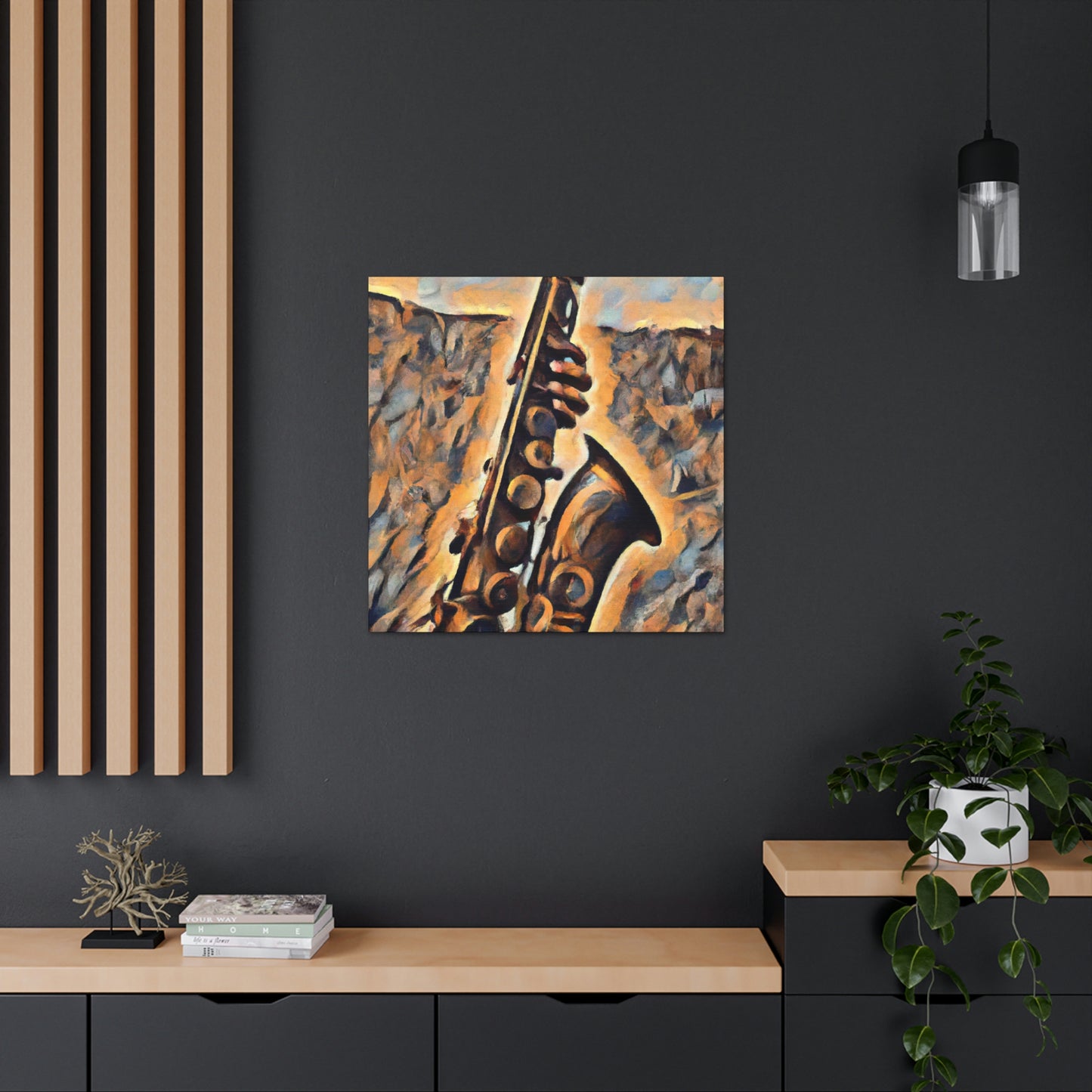 "Saxophone's Sweet Serenade" - Canvas