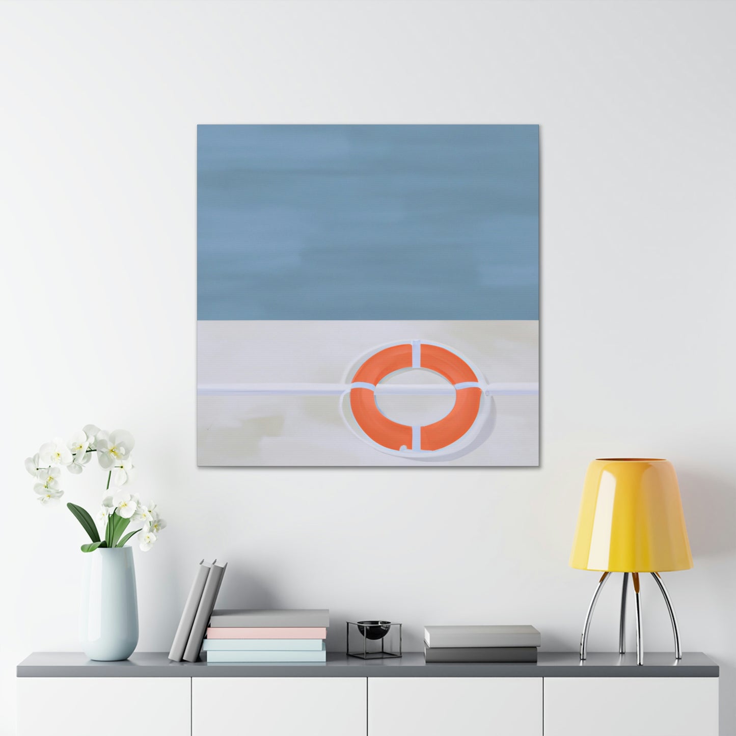 "Lifebuoy in Minimalism" - Canvas