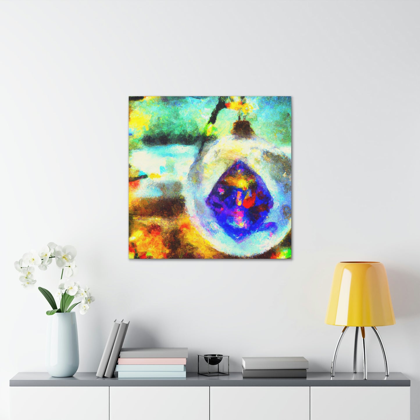 "Glimmering Christmas Ornament" - Canvas