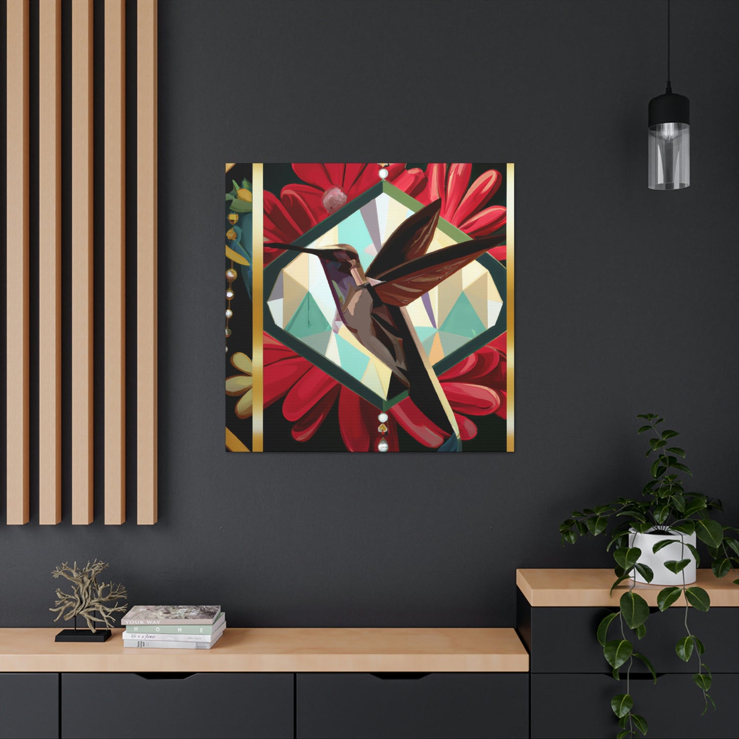 "Ruby-Throated In Flight" - Canvas