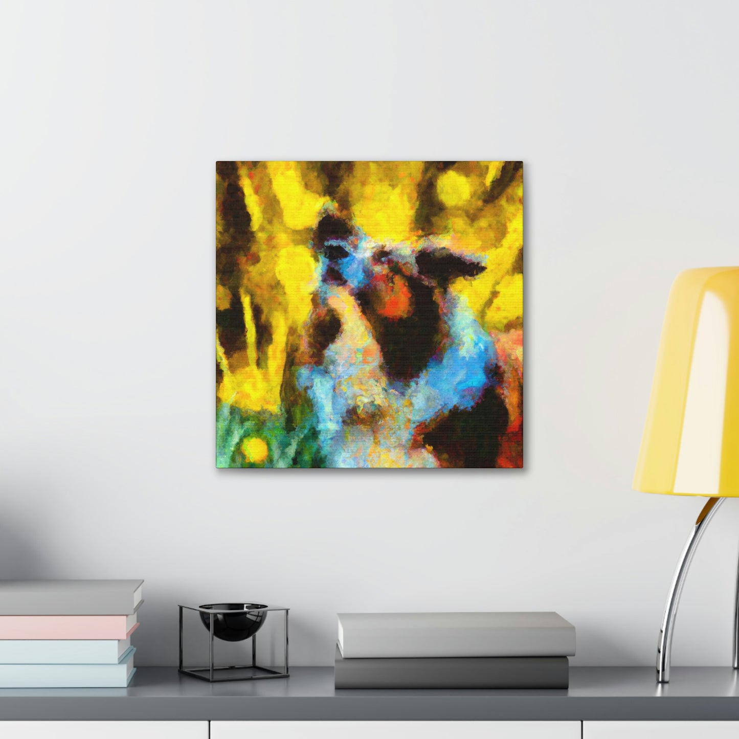 Impressionistic Border Collie - Canvas - Canvas