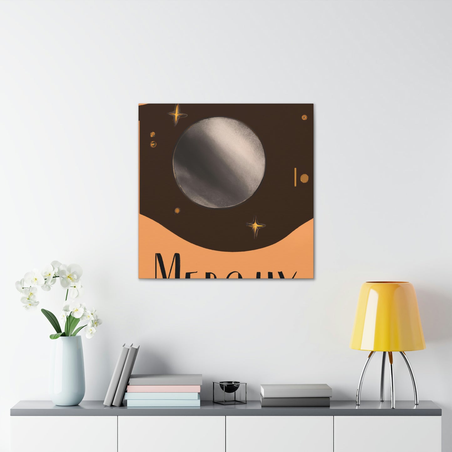 Mercury's Celestial Gaze - Canvas