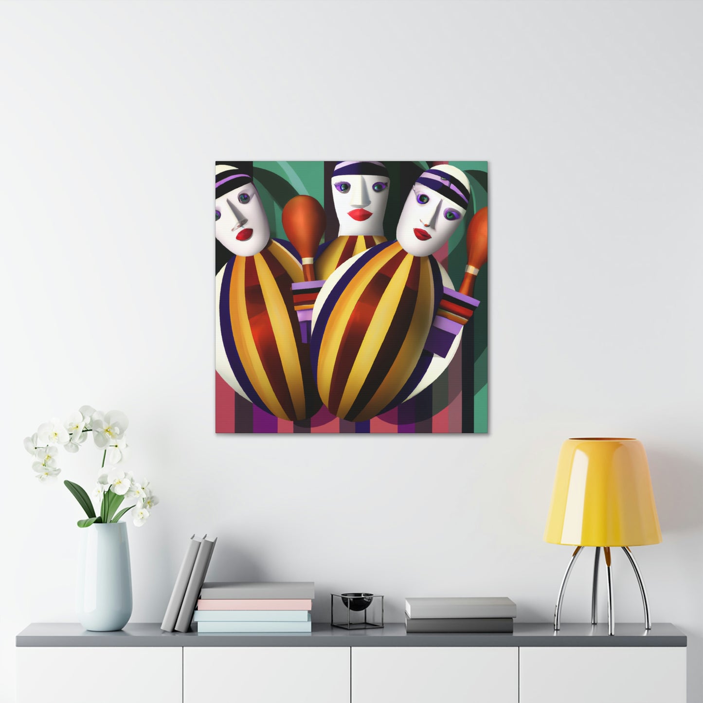 "Twirling Maracas Symphony" - Canvas