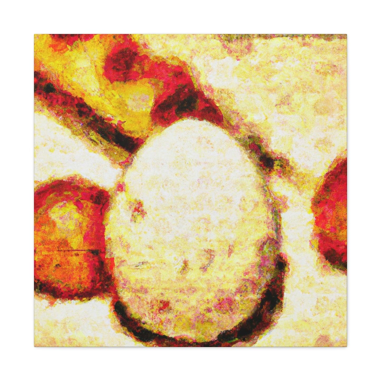 Eggs in Pointillism - Canvas