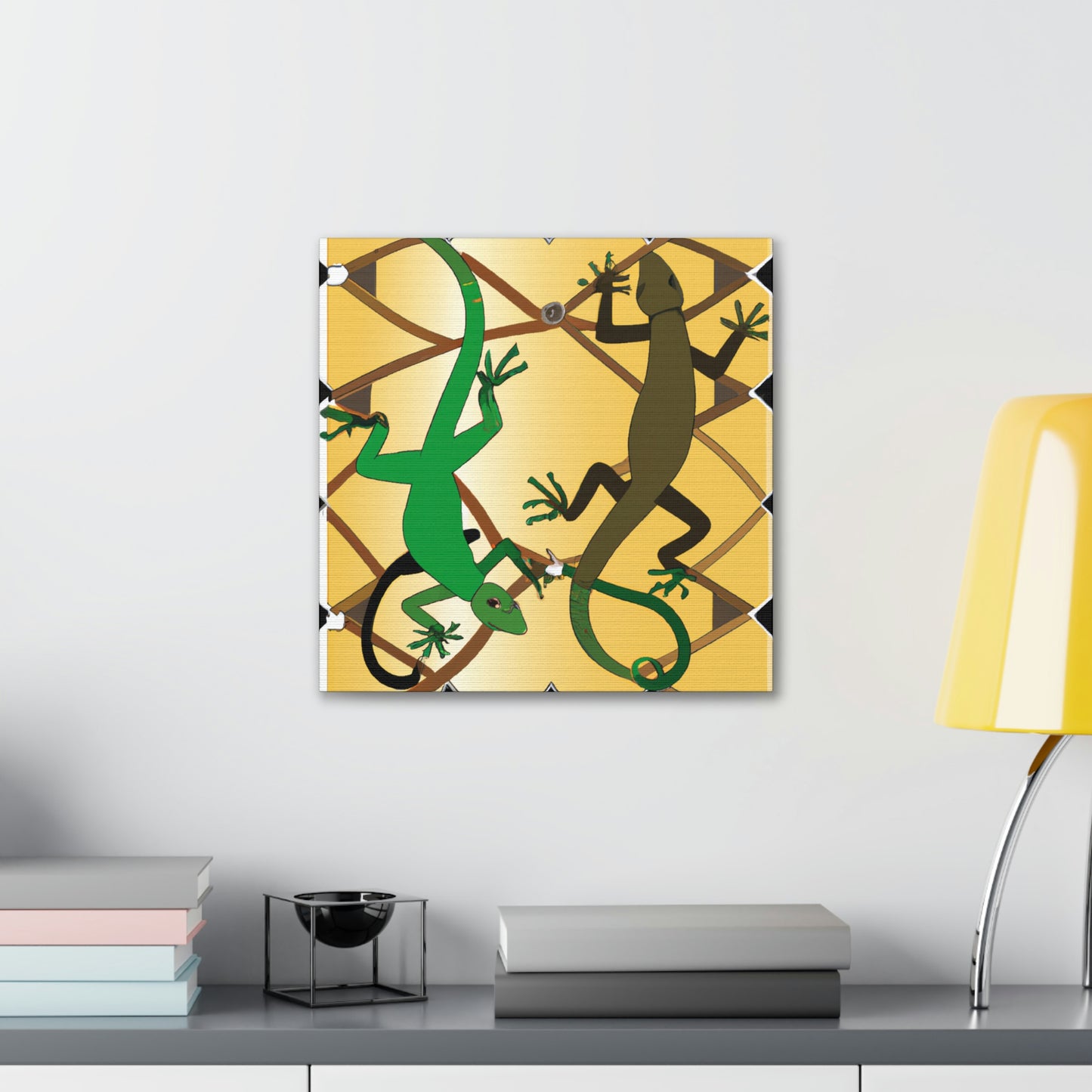 Lizards in Deco Style - Canvas