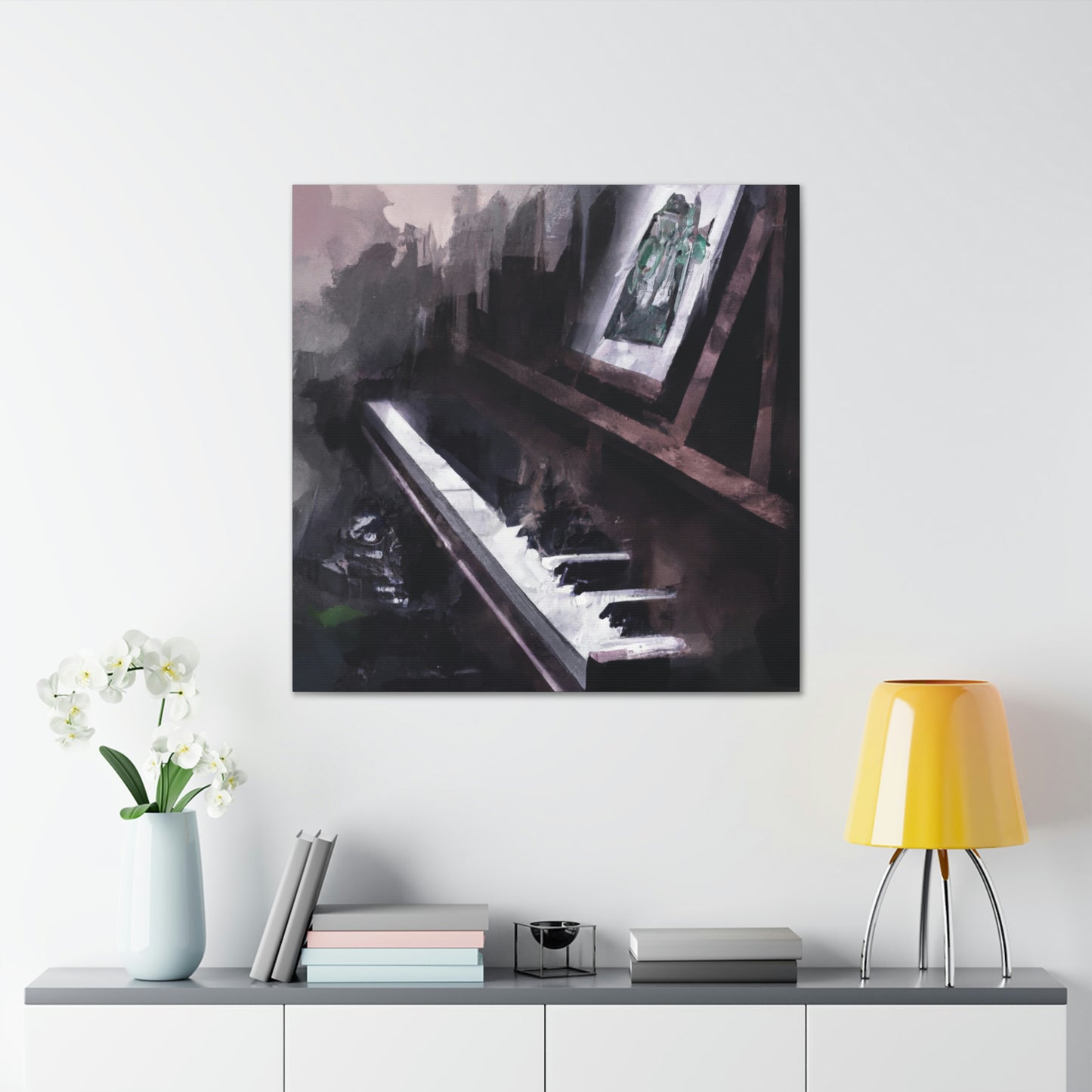 Piano in Reflection - Canvas