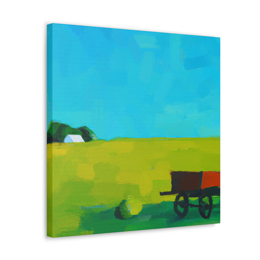 "Hay Wagon Minimalism" - Canvas