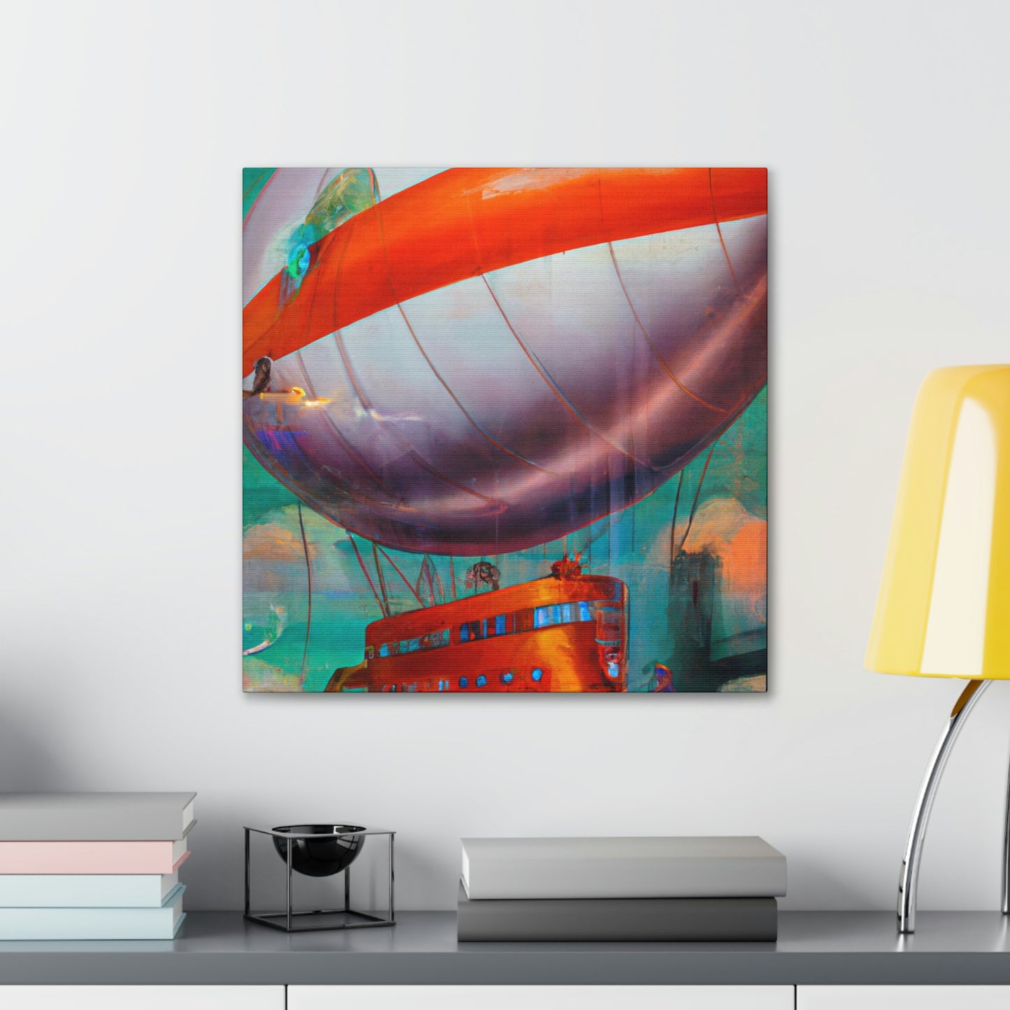 "Blooming Blimp Surrealism" - Canvas