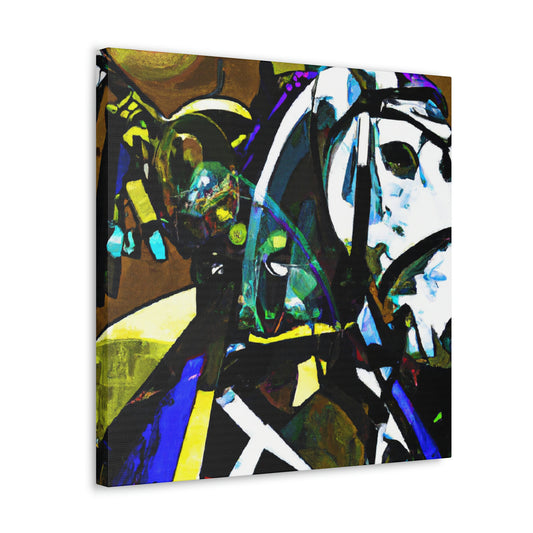 "Cavalryman in Pop Art". - Canvas