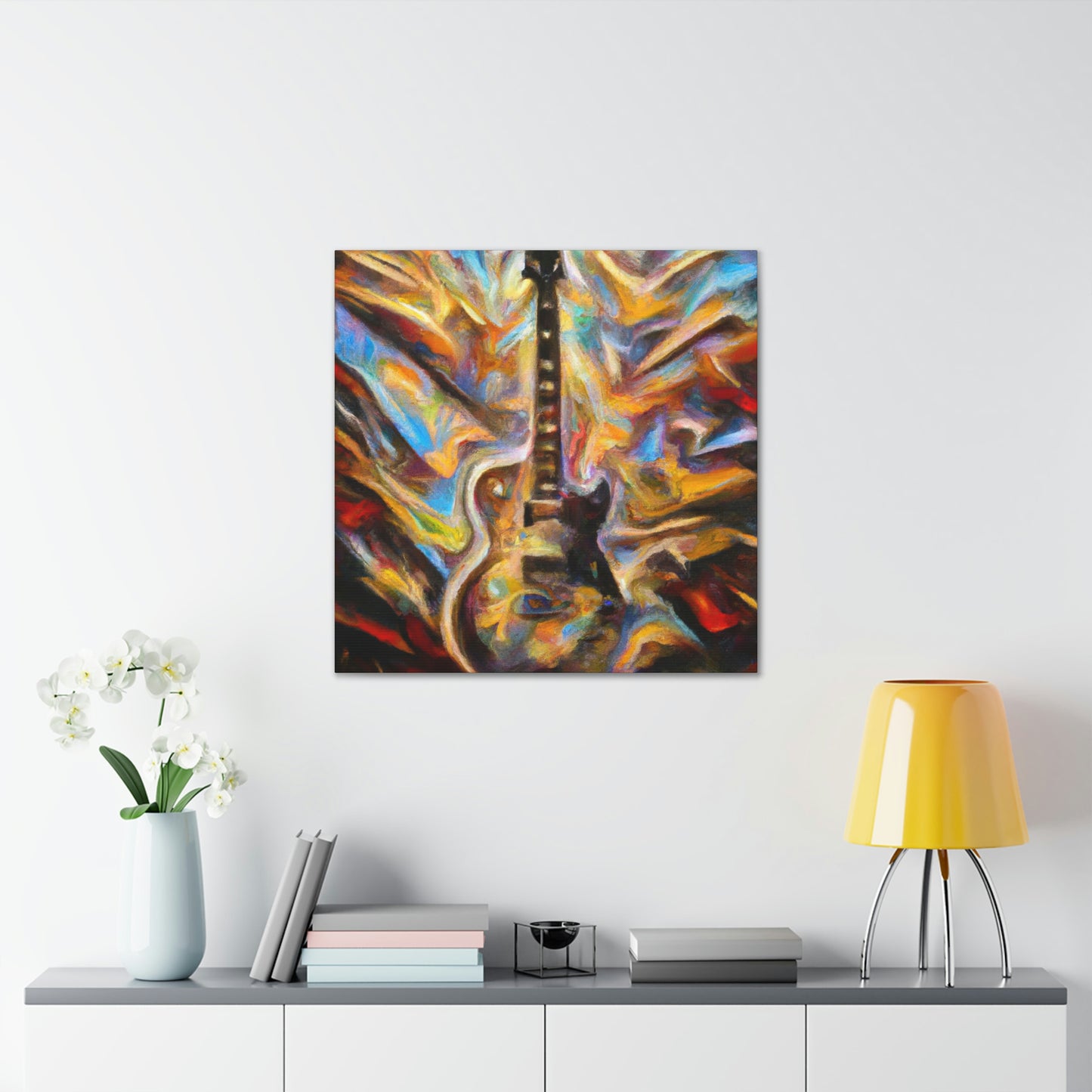 "Electric Guitar Eruption" - Canvas