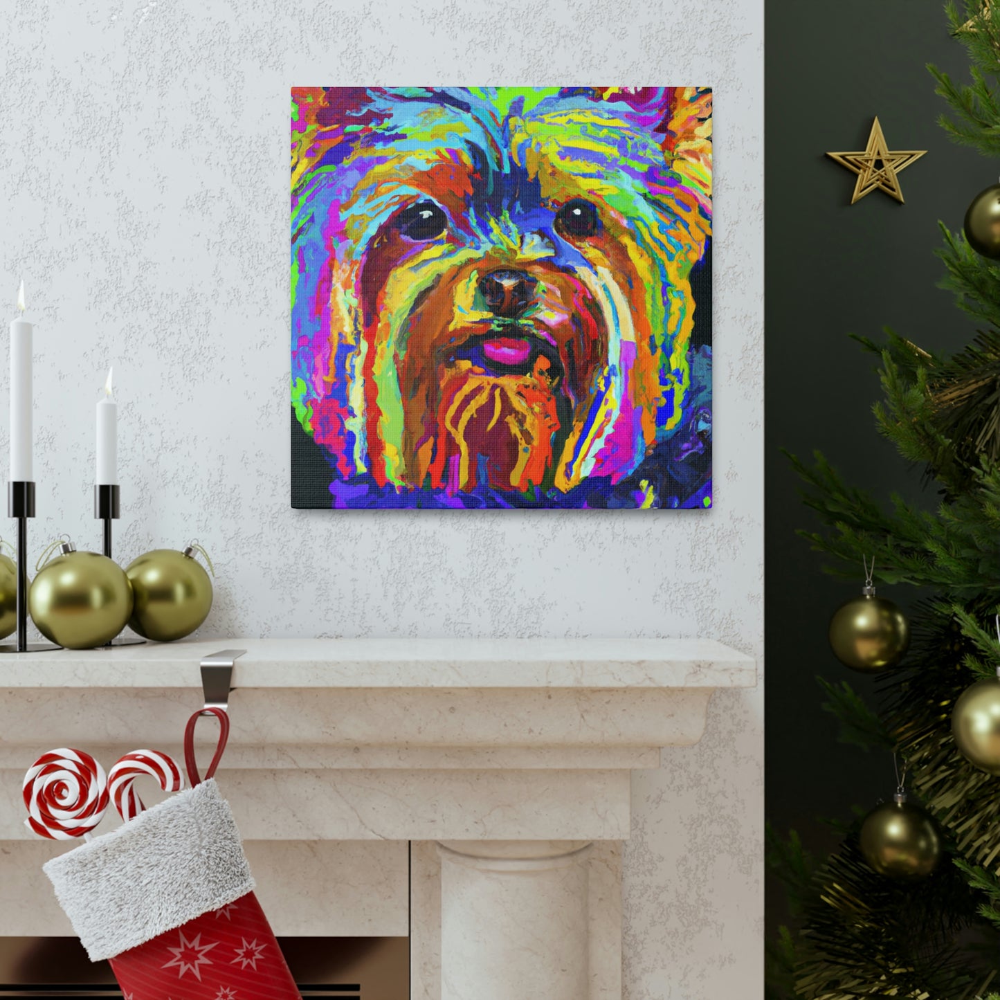 "Yorkshire Terrier Fauvism" - Canvas