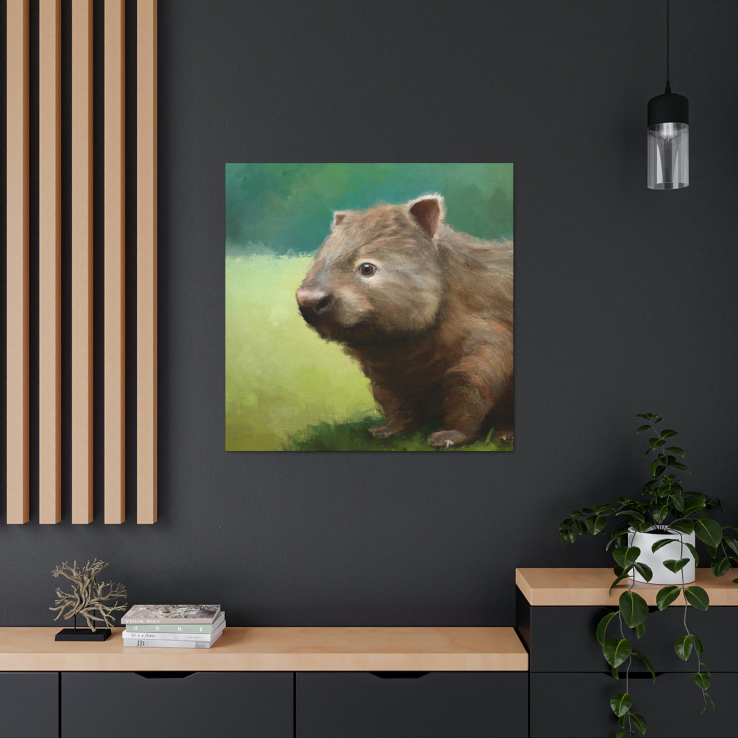 "Wombat in Landscape" - Canvas