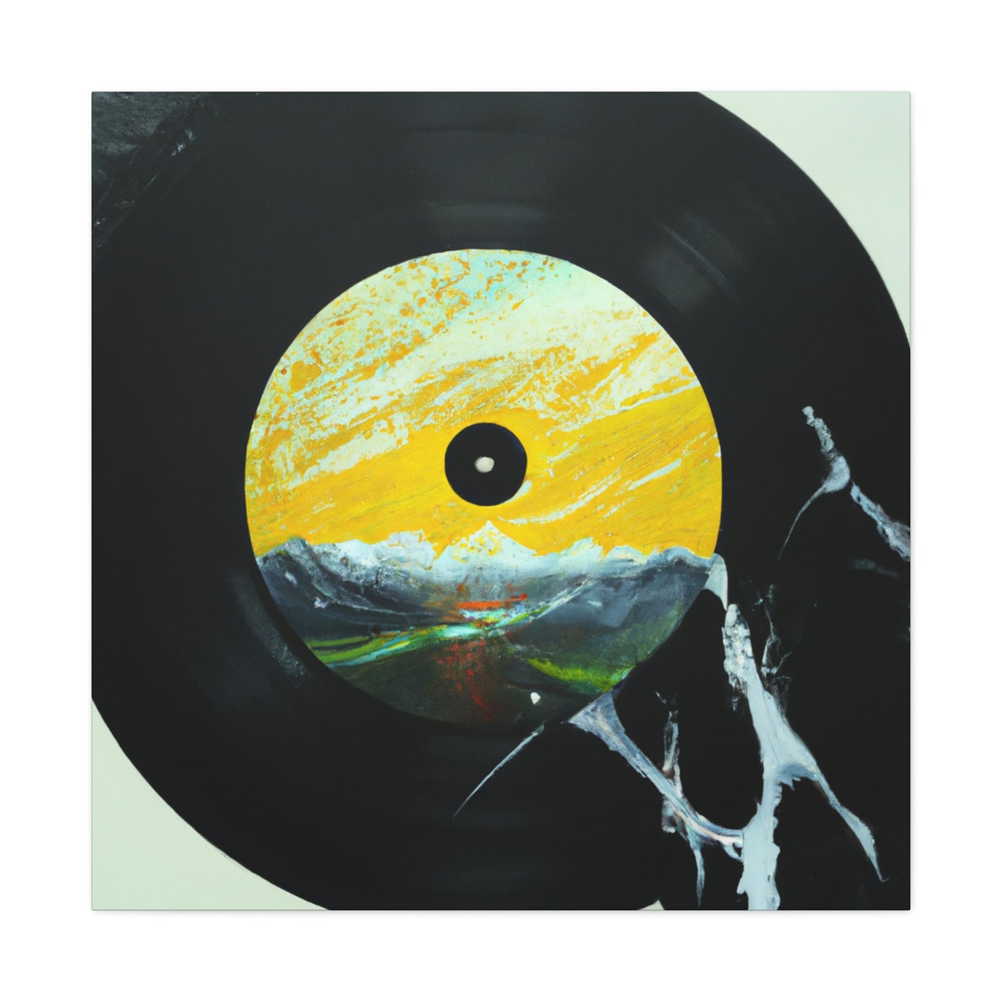 Vinyl Record Reflection - Canvas