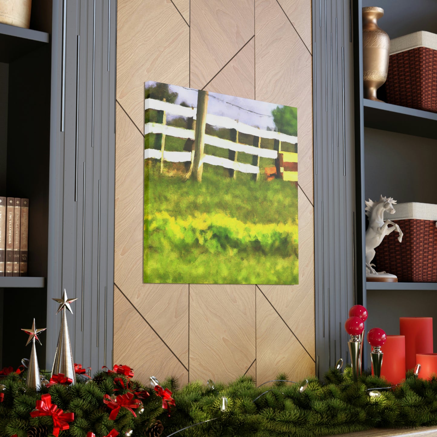 "Barnyard Fence Harmony" - Canvas