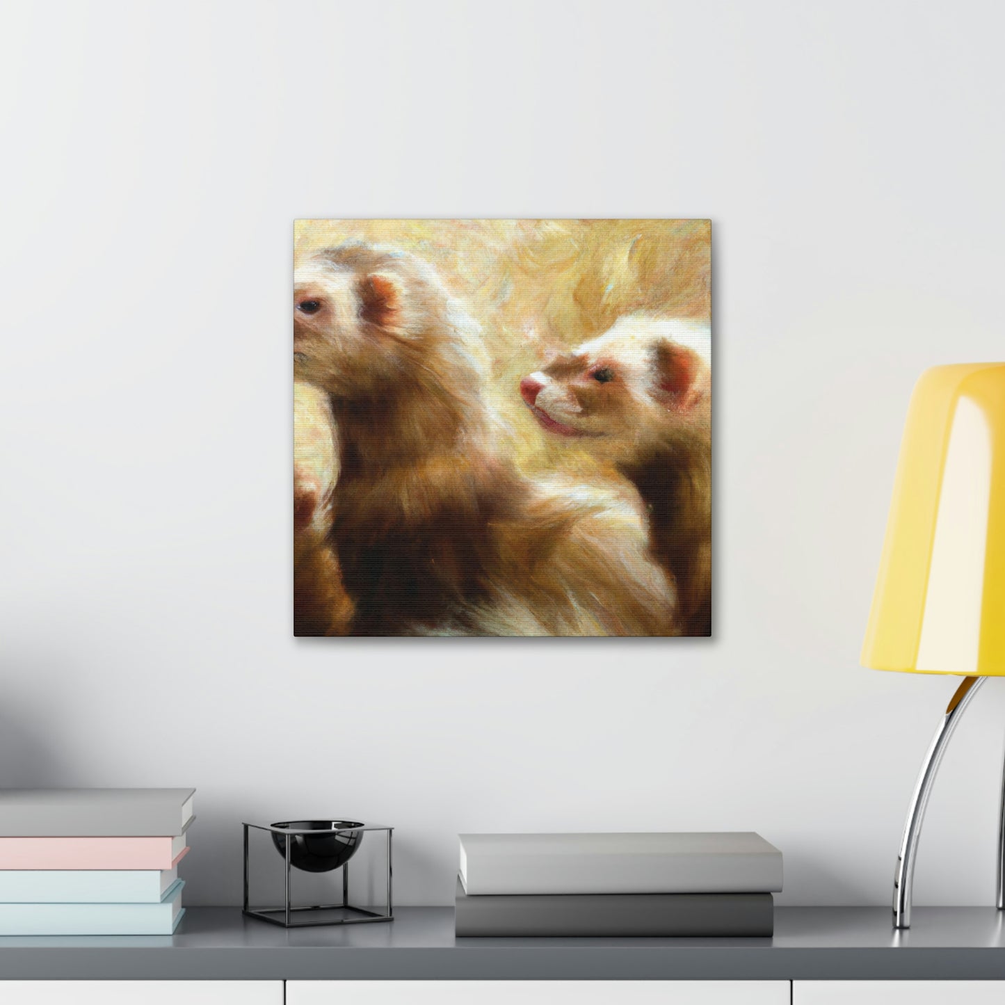 Ferrets in Impressionism - Canvas