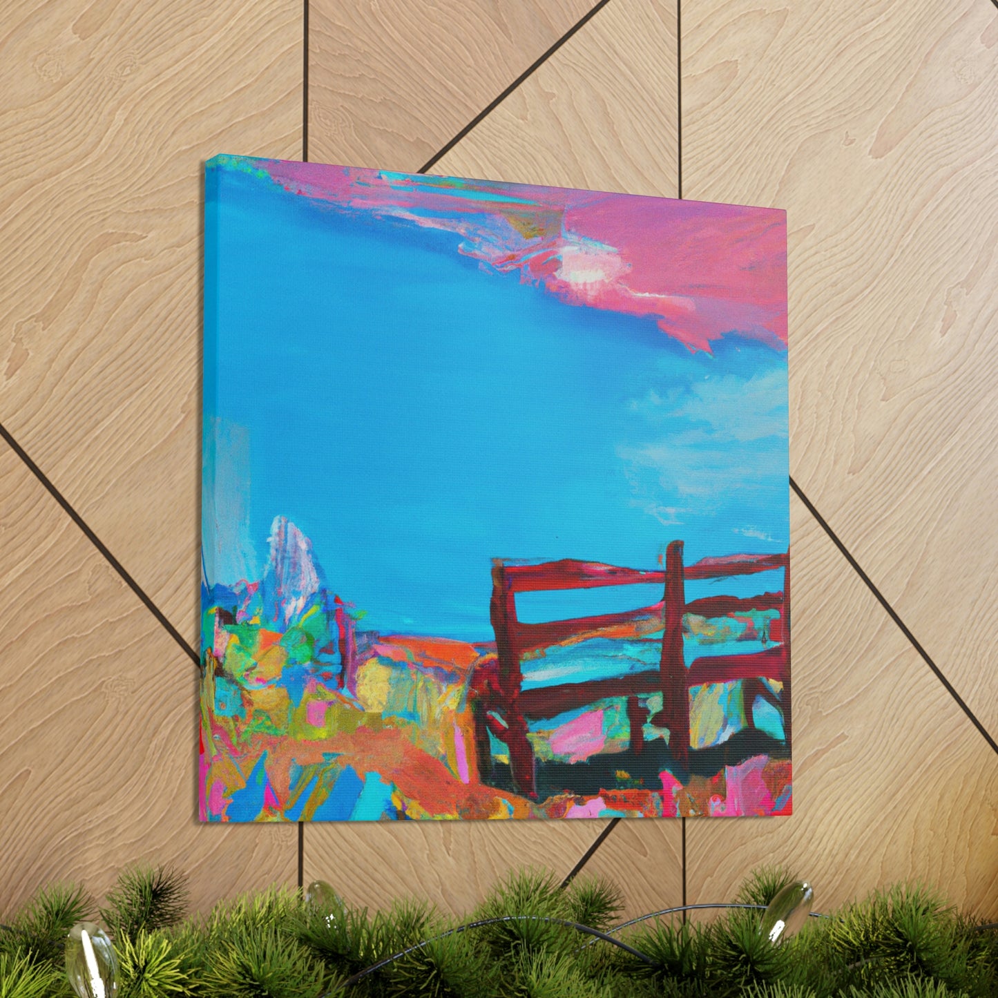 "Love on the Bench" - Canvas