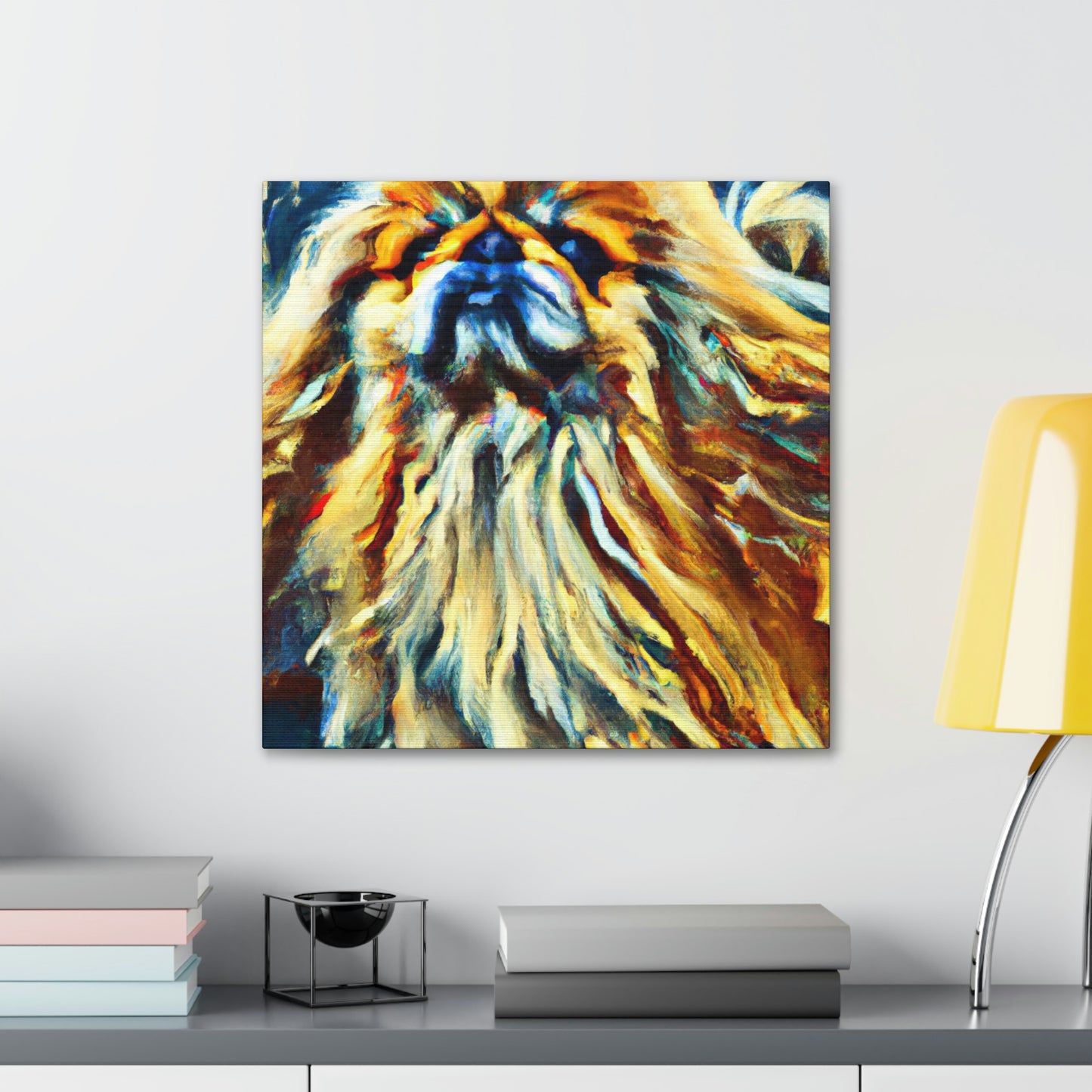 "Pekingese in Twilight" - Canvas