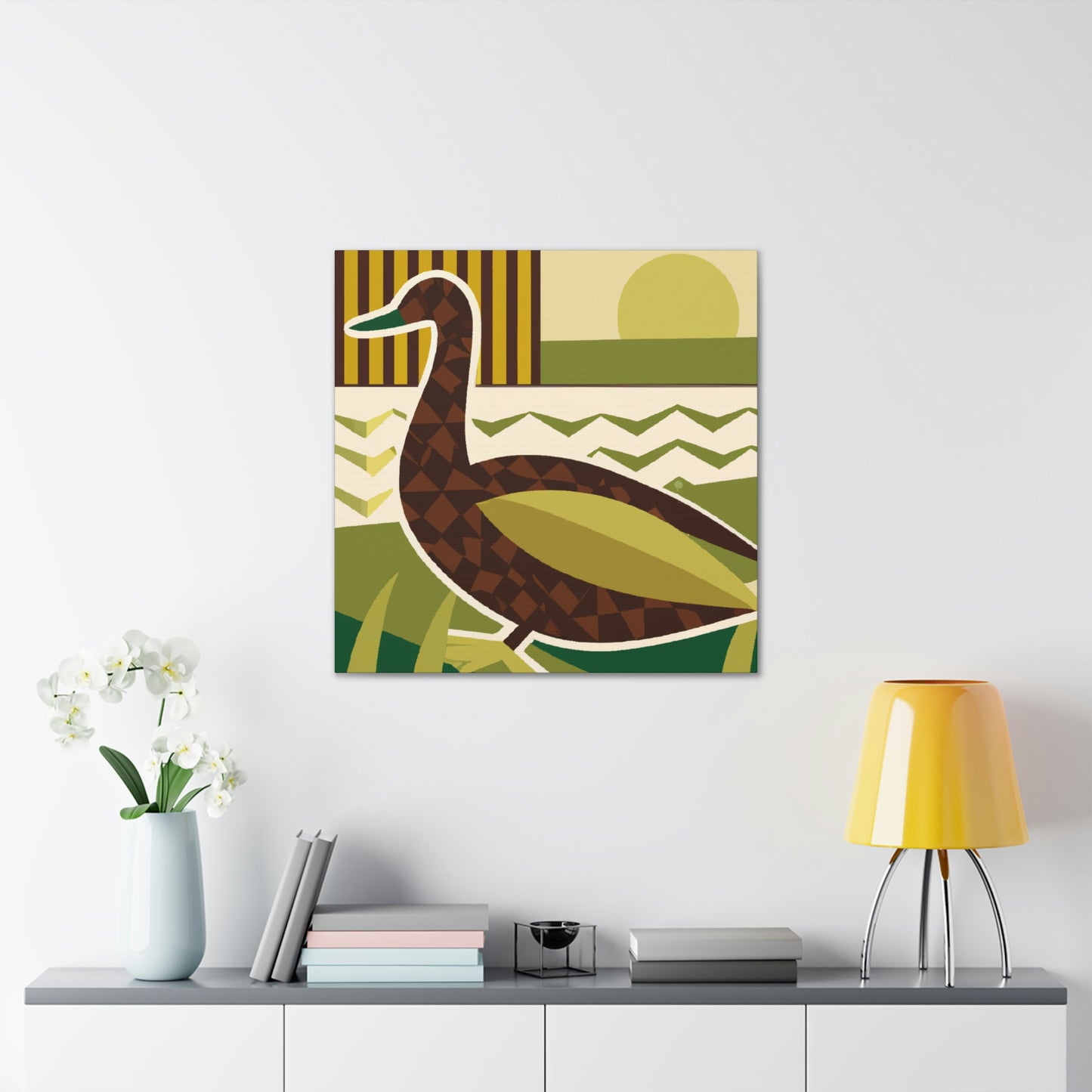 "A Quacking Art Deco" - Canvas