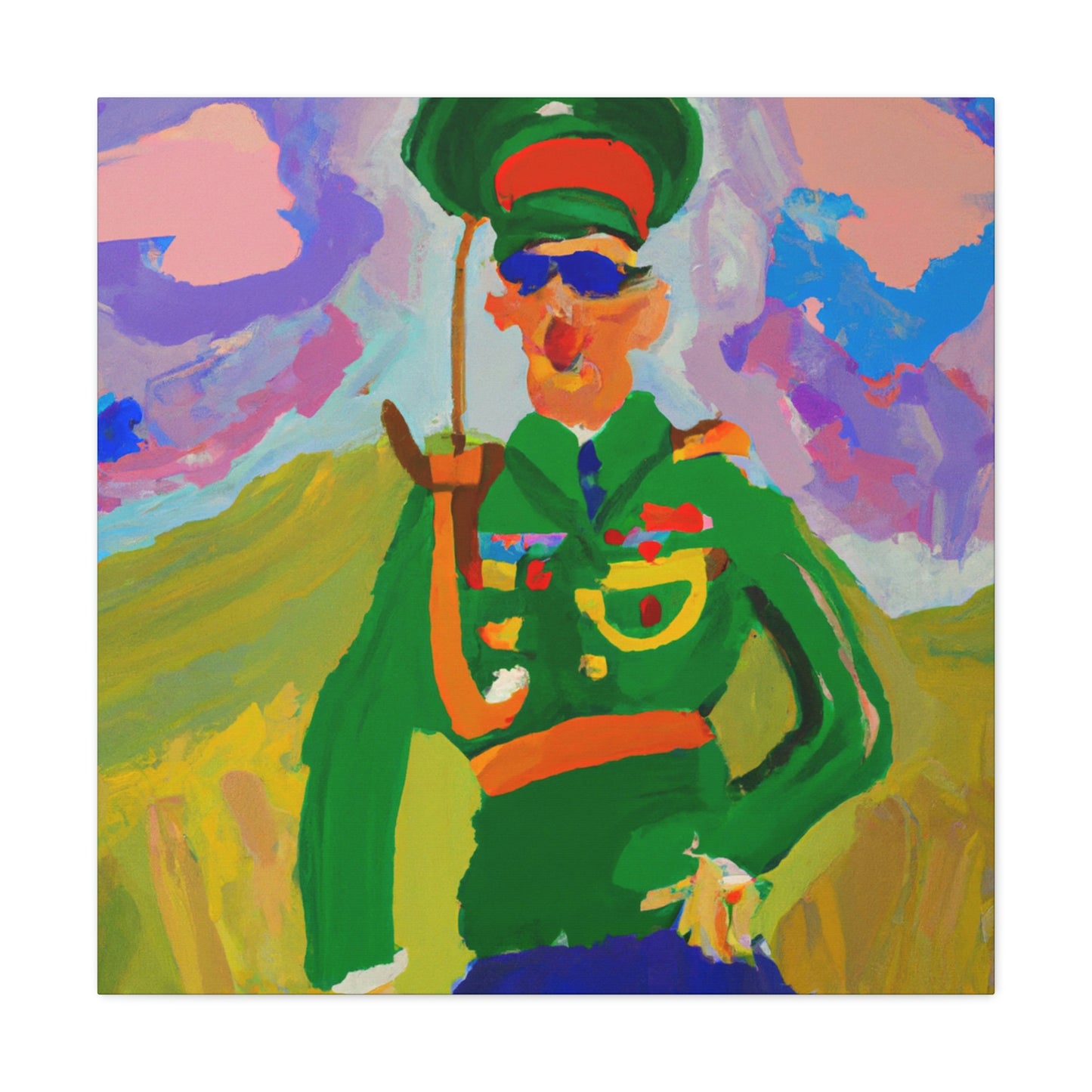 "Artilleryman in Fauvism" - Canvas